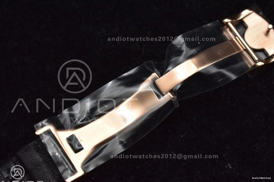 Best Perpetual RG Edition Strap Dial BestValue White Clone Calendar Black on APSF 1:1 Portugieser 1018 5033 A52610 Leather 0427